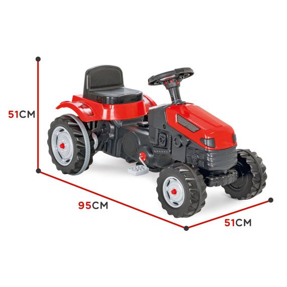 WOOPIE Pedalinis traktorius Farmer GoTrac Traktorius su tyliais ratais