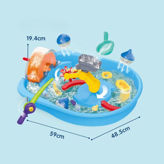 WOOPIE Vandens trasa 2in1 Žvejybos žaidimas 14 vnt.