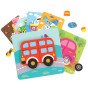 WOOPIE GREEN Mediniai puzzle transporto priemonės Montessori FSC