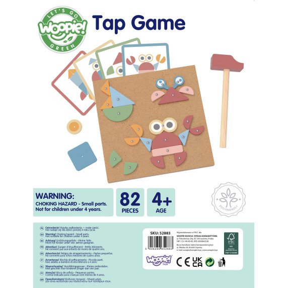 WOOPIE GREEN Medinis Klojimo Hammer Puzzle 20 modelių 82 vnt.