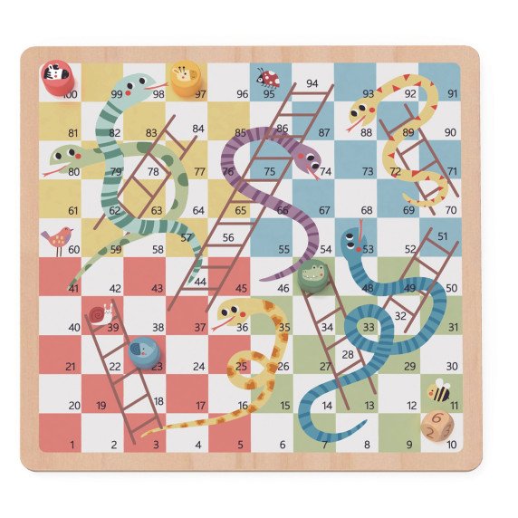 WOOPIE GREEN Logikos stalo žaidimai 2 viename Ludo + Žmės ir Laiptai
