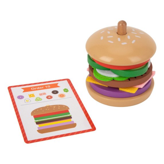 WOOPIE GREEN Medinis Burgerių Restorano Puzzle Vaikams 15 Dalys FSC Sertifikuotas