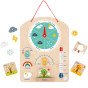 Tooky Toy Edukacinė Montesori dėžutė-žaidimas Rebusas Oro lentelė su abaku 6 viename nuo 3 metų