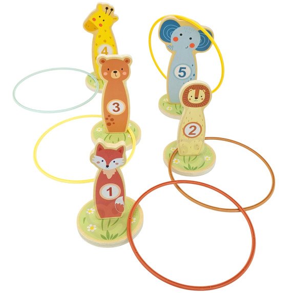 TOOKY TOY Mėtymo į Taikinį Medinis Įgūdžių Žaidimas Šachmatos 15 vnt.