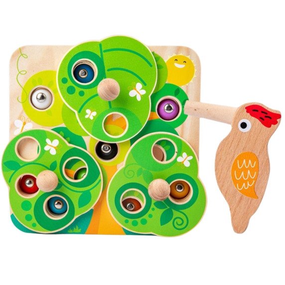 TOOKY TOY 2-ių-1 Medinis Arkadinis Žaidimas Traukite Vabzdžius vaikams
