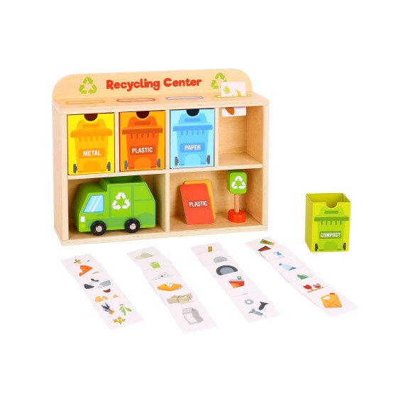 TOOKY TOY Medinis perdirbimo centro mokomasis rūšiaviklis