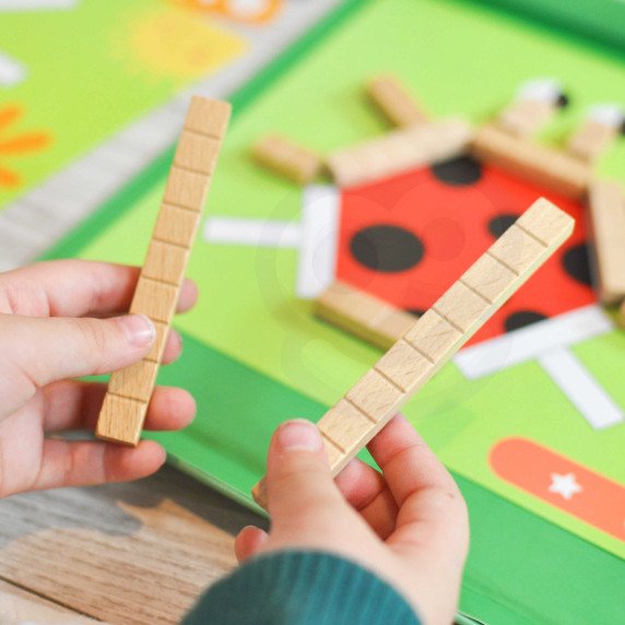 TOOKY TOY Mįslės Loginio Žaidimo Mįslės Magnetinės Kokybinės Plokštelės Vaikams 49 vnt.
