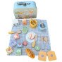 TOOKY TOY Pikniko rinkinys maisto pjaustytuvu su velkru Pusryčių rinkinys
