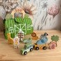 TOOKY TOY Mini Zoo Portable Gyvūnų Krepšio Rinkinys