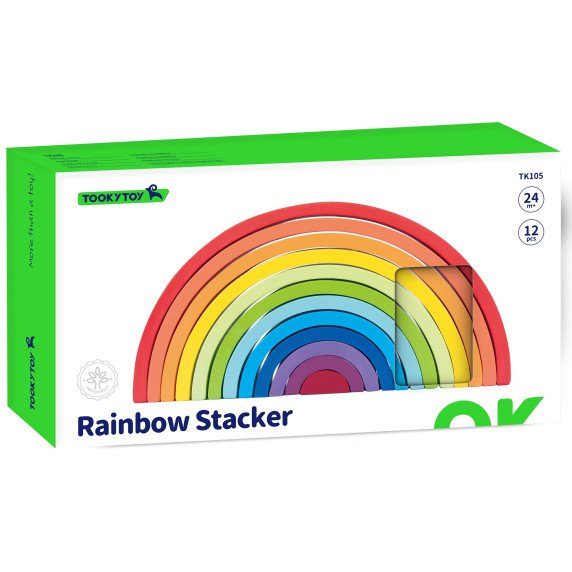 TOOKY TOY Medinis galvosūkis Montessori Vaivorykštė