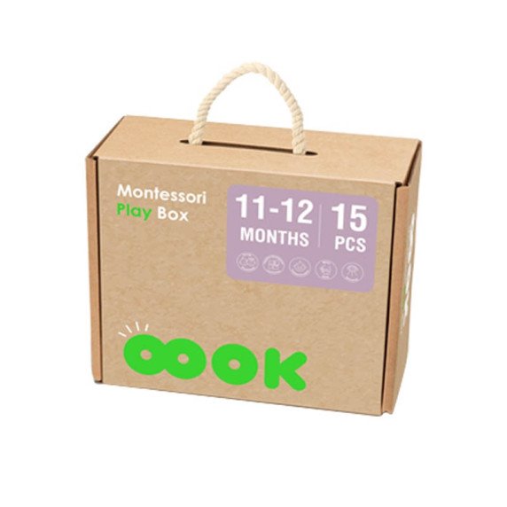 TOOKY TOY dėžė XXL Montessori edukacinė 5in1 jutiklinė dėžė 11-12 mėnesių