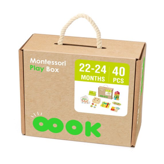 TOOKY TOY dėžutė XXL Montessori mokomoji 7in1 pojūčių dėžutė 22-24 mėnesiai