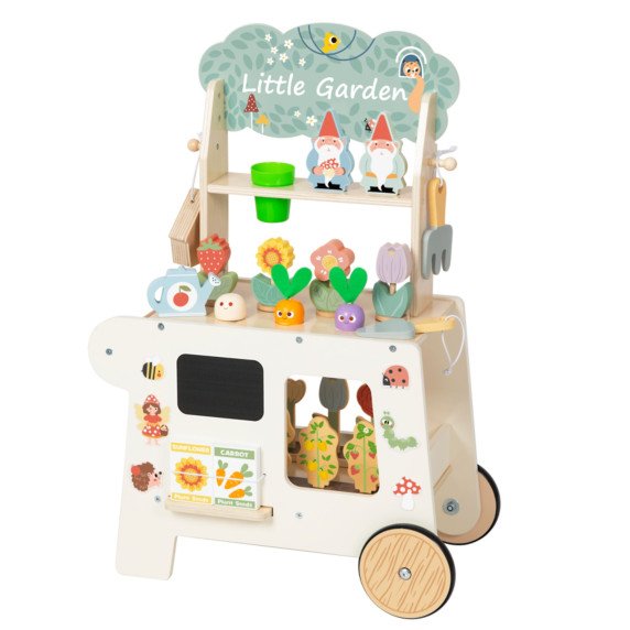 TOOKY TOY Sodo vežimėlis Medinė Parduotuvė 57 vnt.