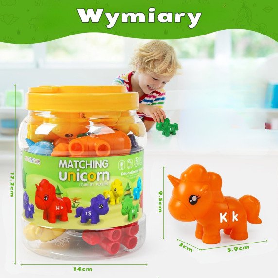 WOOPIE Montessori figūrėlės ugdymo rinkinys vienaragiai 