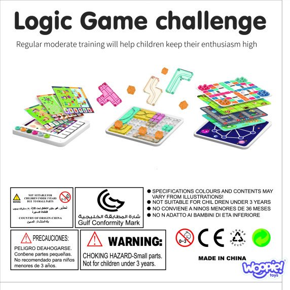 WOOPIE 10-iš-1 Loginės Lentos Žaidimų Rinkinys