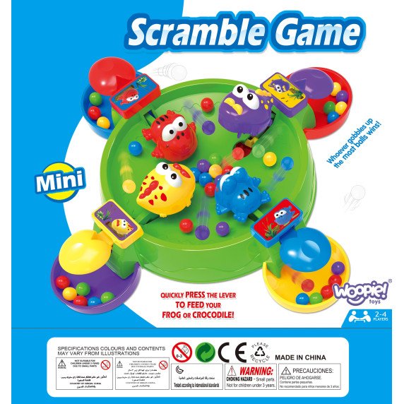 WOOPIE Arkadinė stalo žaidimo HUNGRY HAPPY FROG AND CROCODILES 3+