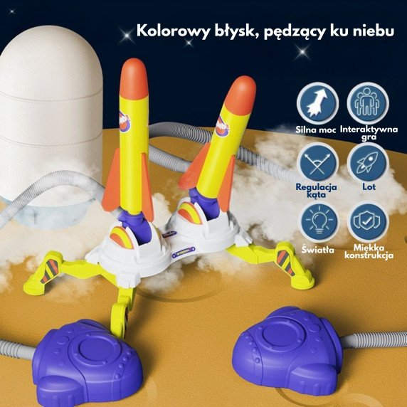 WOOPIE Dvigubo putų raketa, 6 vnt.