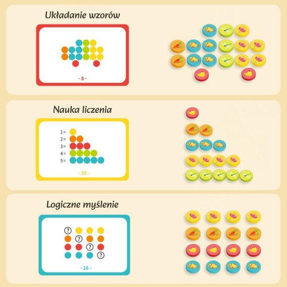 WOOPIE Edukacinė loginė žaidimo spalvų rūšiavimo klasifikacija.