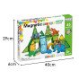 WOOPIE Magnetai statybiniai blokai 3D mokymo rinkinys Džiunglių gyvūnai 45 vnt.