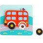 WOOPIE GREEN Mediniai puzzle transporto priemonės Montessori FSC