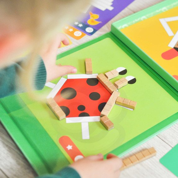 TOOKY TOY Mįslės Loginio Žaidimo Mįslės Magnetinės Kokybinės Plokštelės Vaikams 49 vnt.