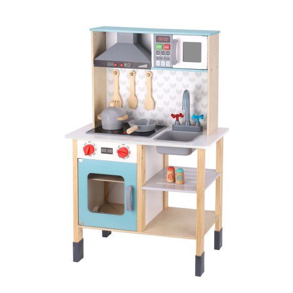 Stambi medinė vaikų virtuvė TOOKY TOY, 10 dalių, FSC