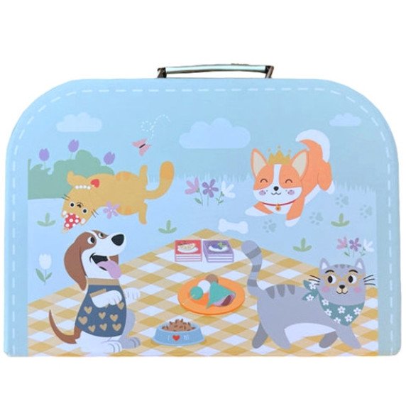 TOOKY TOY Pikniko rinkinys maisto pjaustytuvu su velkru Pusryčių rinkinys