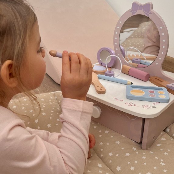 Viga Medinis Stalas su Aksesuarais Maža Princesė Kampo