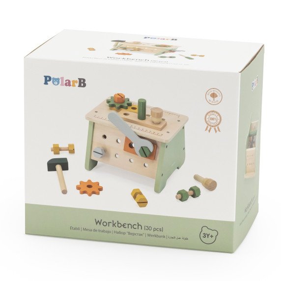 VIGA PolarB Mini darbnės 2in1 įrankių dėžutė medžio rinkinys
