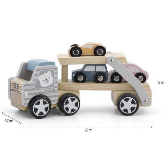 VIGA PolarB Medinis Žaislinis Automobilis su Montesorio Automobiliais