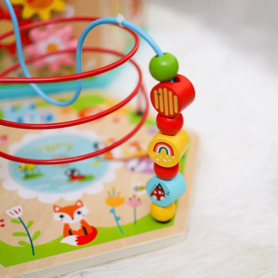 TOOKY TOY interaktyvi Medžio Montesorio šešiakampė atidarymo dėžutė