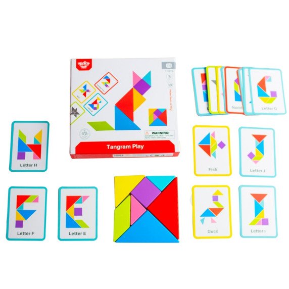 TOOKY TOY Medinis Tangram dėlionė