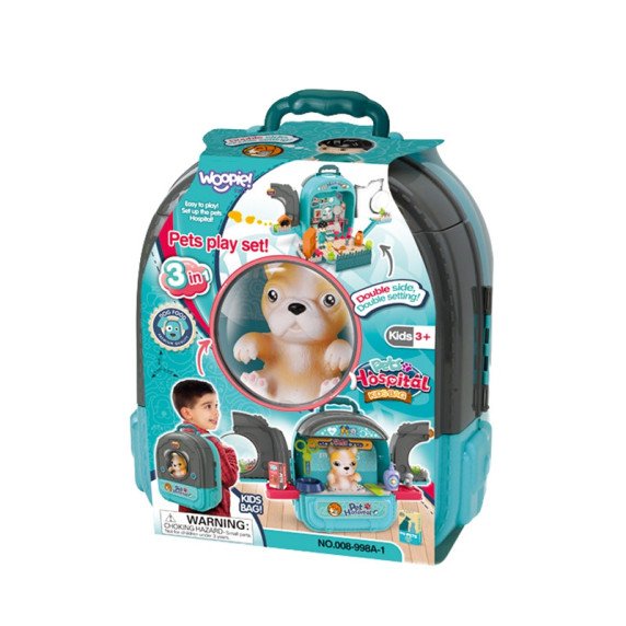 WOOPIE Mažo Veterinaro Rinkinys 3in1 Namai Lagaminas Šuo