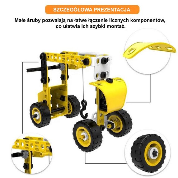 WOOPIE Automobilių 8-in-1 Konstrukcijos Rinkinys STEAM Plytelės