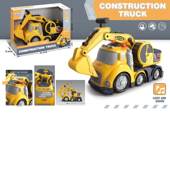 WOOPIE ekskavatorių miesto sunkvežimis su garso ir šviesos efektais