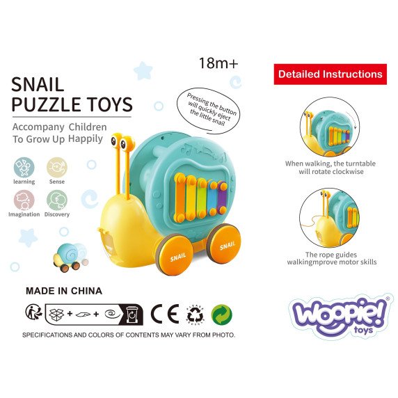 WOOPIE 4-iš-1 vilkdami Seklys, Simbalai, Jutikliniai Greiciai, Starteris + Mažas Automobilis
