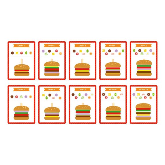 WOOPIE GREEN Medinis Burgerių Restorano Puzzle Vaikams 15 Dalys FSC Sertifikuotas