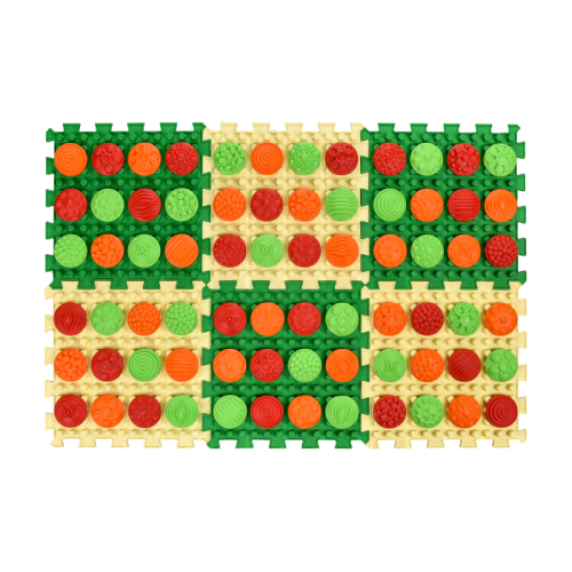 Ortopediniai taktilinių pojūčių kilimėliai Ortek „Raštai“ (6 + 72 vnt.)