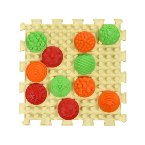 Ortopediniai taktilinių pojūčių kilimėliai Ortek „Raštai“ (6 + 72 vnt.)