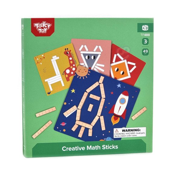 TOOKY TOY Mįslės Loginio Žaidimo Mįslės Magnetinės Kokybinės Plokštelės Vaikams 49 vnt.