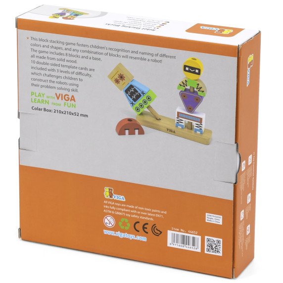VIGA Robotai Piramidės Galvosūkis + Raštai, 8 vnt.