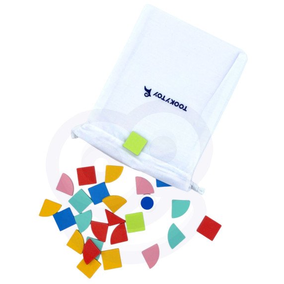 TOOKY TOY Medinis mozaikinis Montessori galvosūkis