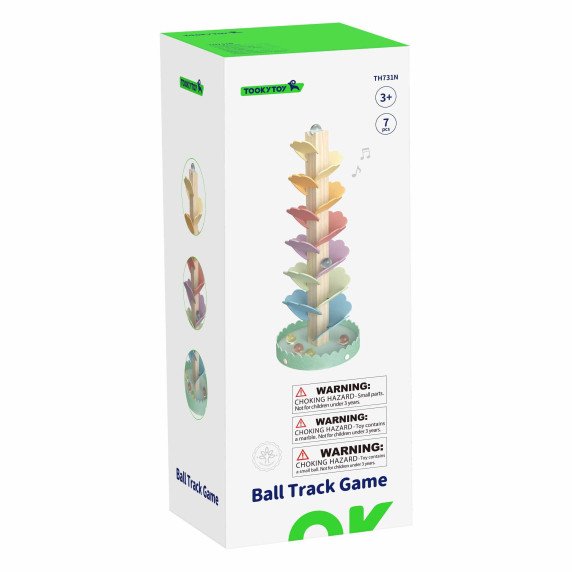 TOOKY TOY Medinis Spalvingas Sukantis Bokštas Vaikams