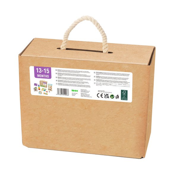 TOOKY TOY dėžutė XXL Montessori edukacinė 6in1 pojūčių dėžė 13-15 mėn.
