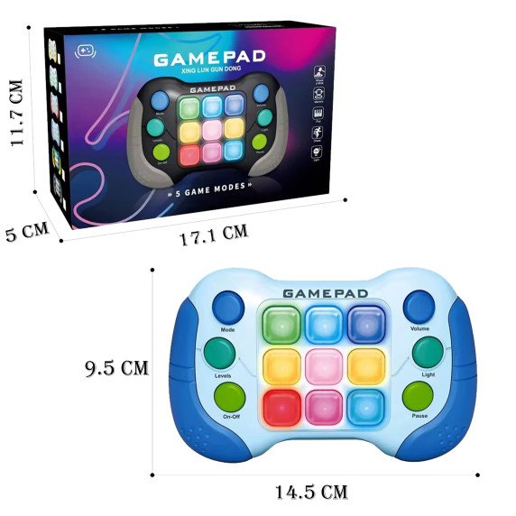 WOOPIE Pop-It Elektroninis Arkadinis Žaidimas Fidget Žaislas Gamepad Mėlynas