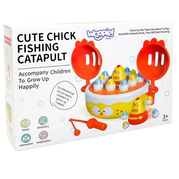 WOOPIE 4-in-1 Katapultų vištų žvejybos arkadinė žaidimų salė.