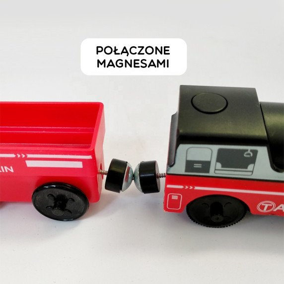 WOOPIE Elektrinis Lokomotyvas Traukinys Magnetas Automobiliai