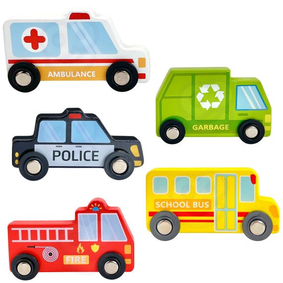 WOOPIE GREEN Galvosūkiai Kubai Miesto Transportas Dėžėse + Figūros 10 vnt.