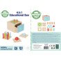 WOOPIE GREEN Medinis mokomasis stalčius 4-in-1 Montessori rūšiavimo morkų žaidimas FSC