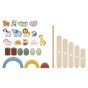 WOOPIE GREEN Balansuojantys mediniai gyvūnai stambinami puzzle FSC